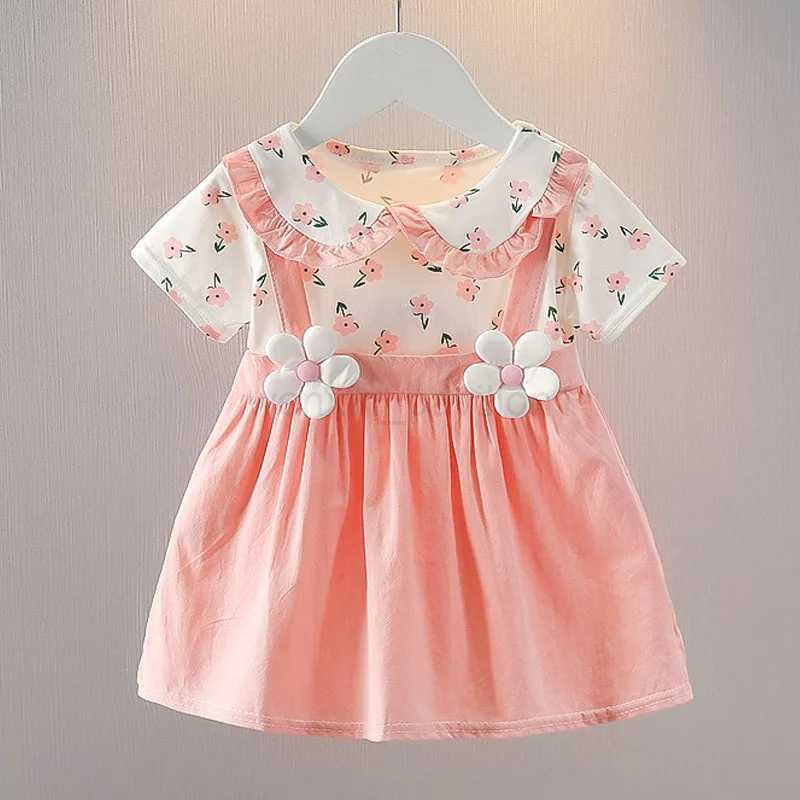 Princess Costume Summer Baby Girl Dress Doll Collar Wedding Birthday Party Outfit Toddler Girl Clothing Children Lovely A1087-1XJ240720