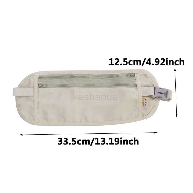 Waist Bag Anti-theft Travel Waist Packs Pouch Passport Money Belt Close Fitting Bag Hidden Security Wallet Invisible Chest PackXJ240720