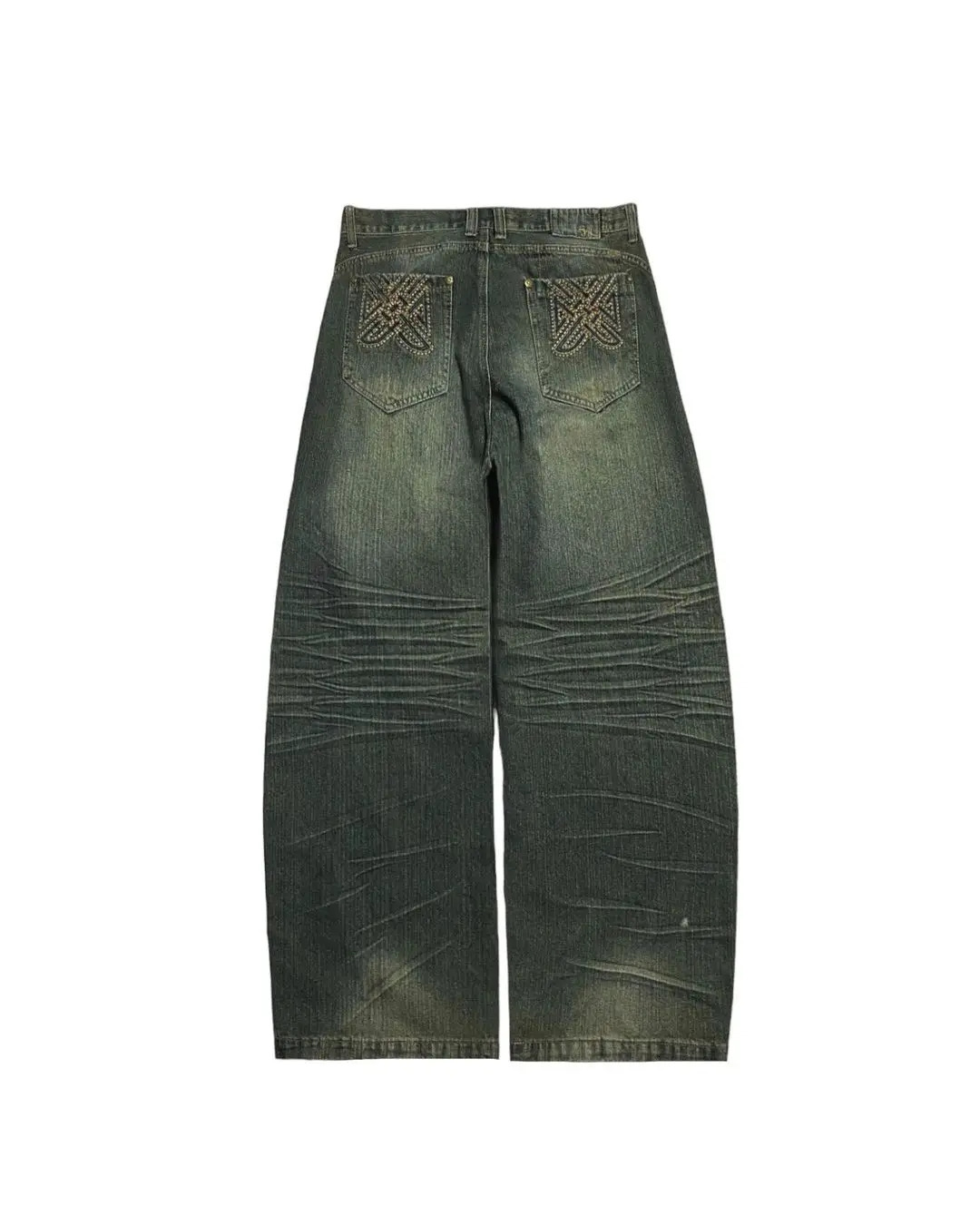 Streetwear Y2K Jeans American Hip Hop Washed Loose for Men and Women Harajuku Trendy High Waist Wide Leg Pants 240713