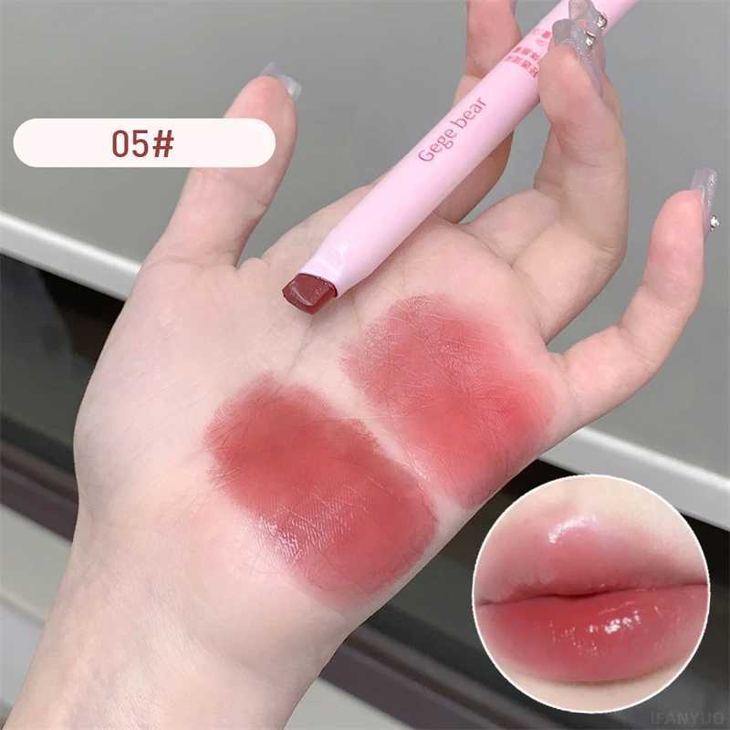 Curved Design Moisturizing Lipstick Pen Easy To Color Smooth Long Lasting Clear Lipgloss Korean Lip Makeup Cosmetics 6 ColorsXJ241205
