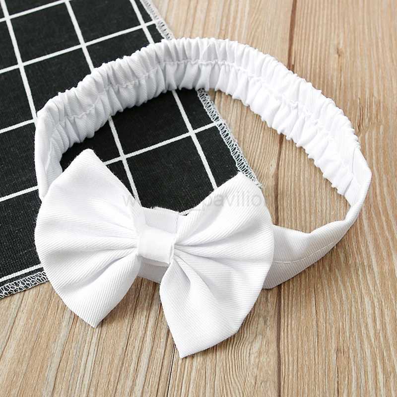 2024 Baby Summer Clothing 0-24M Infant Newborn Baby Girl Lace Dress Sleeveless Bowknot Rib Solid White Shift Gown HeadbandXJ240720
