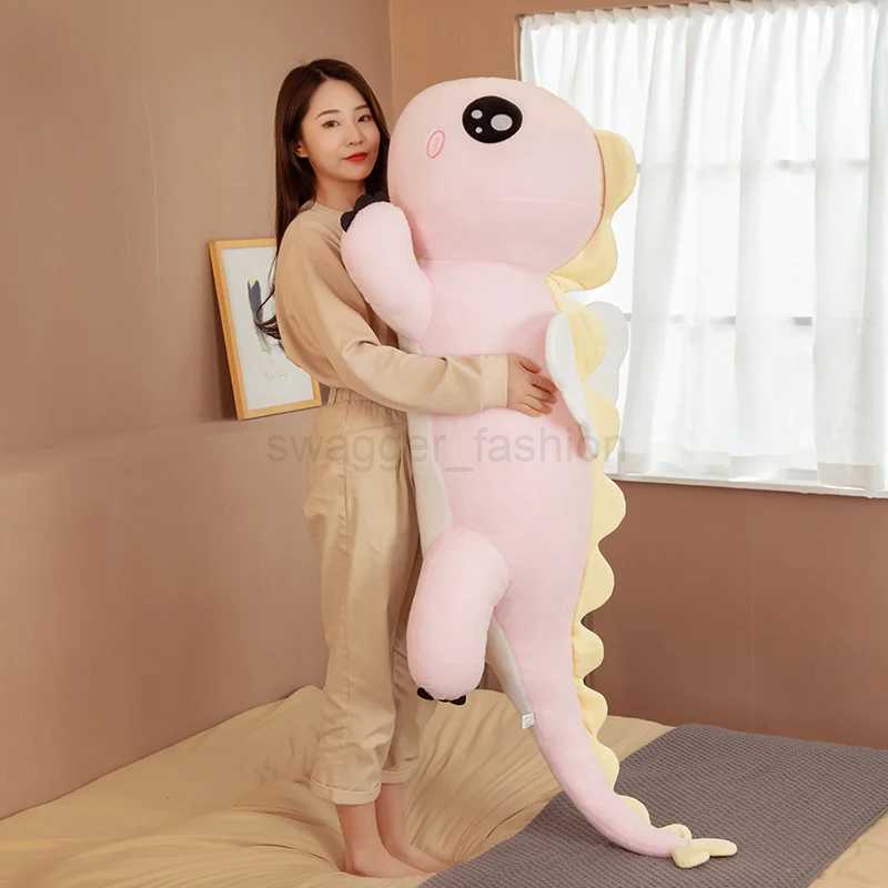 Huggable Big Long Cute Dinosaur Plush Toy Soft Cartoon Animal Angel Stuffed Doll Boyfriend Pillow Kids Girl Birthday Gift DecorB270720