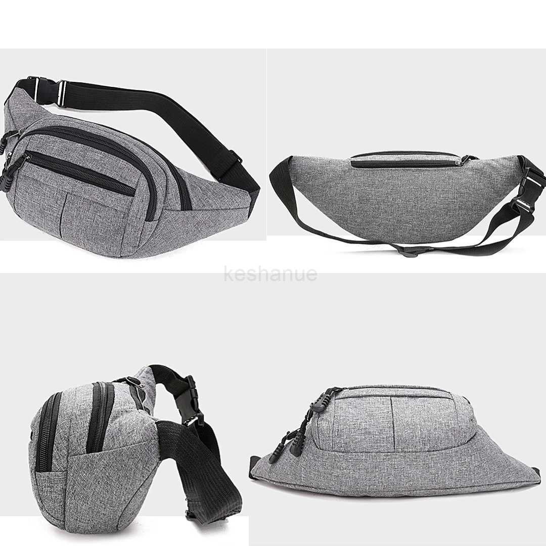 Fashion Men Women Waist Bag Casual Fanny Pack Purse Large Phone Belt Bag Pouch Canvas Outdoor Travel Phone Bag Banana Hip BagsXJ240720