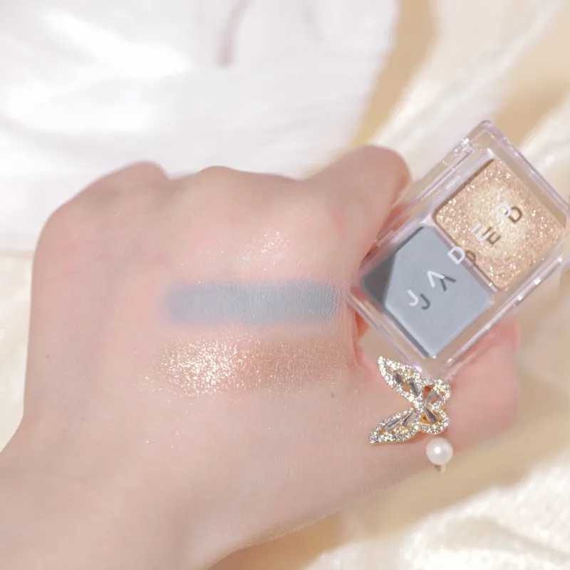 Milk Blue Eye Shadow Plate Matte Pearlescent Two-tone Pink Eye Pigment Long Lasting Earth Color Eyeshadow Plate Makeup Cosmetic zxx240720