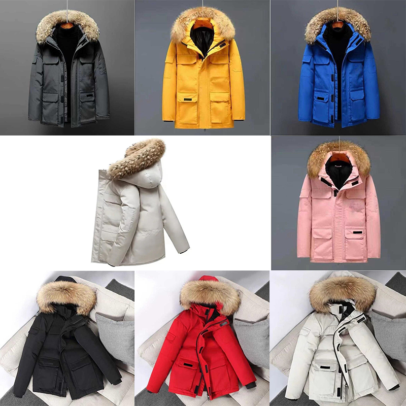 Winter jacket women minimalist style down jacket black warm with fur mens outdoor sports designer loose coat long clothing top down coats sweethearts daily wear