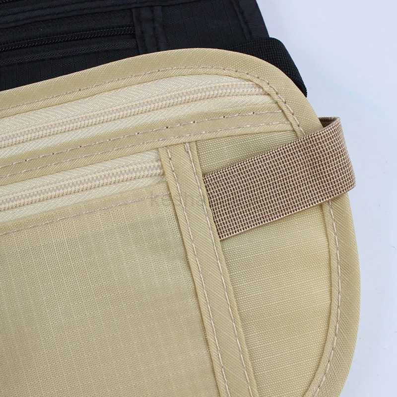 1Pc Invisible Travel Waist Packs Waist Pouch for Passport Money Belt Bag Hidden Security Wallet Casual Sports Bag For Men WomenXJ240720