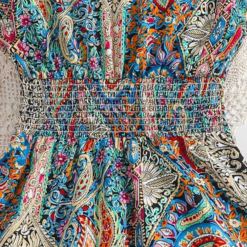 Girl Dress Summer New Retro Floral Print Designed Classic Elegant Daily Casual Holiday Vacation Birthday Party Princess DressXJ240720