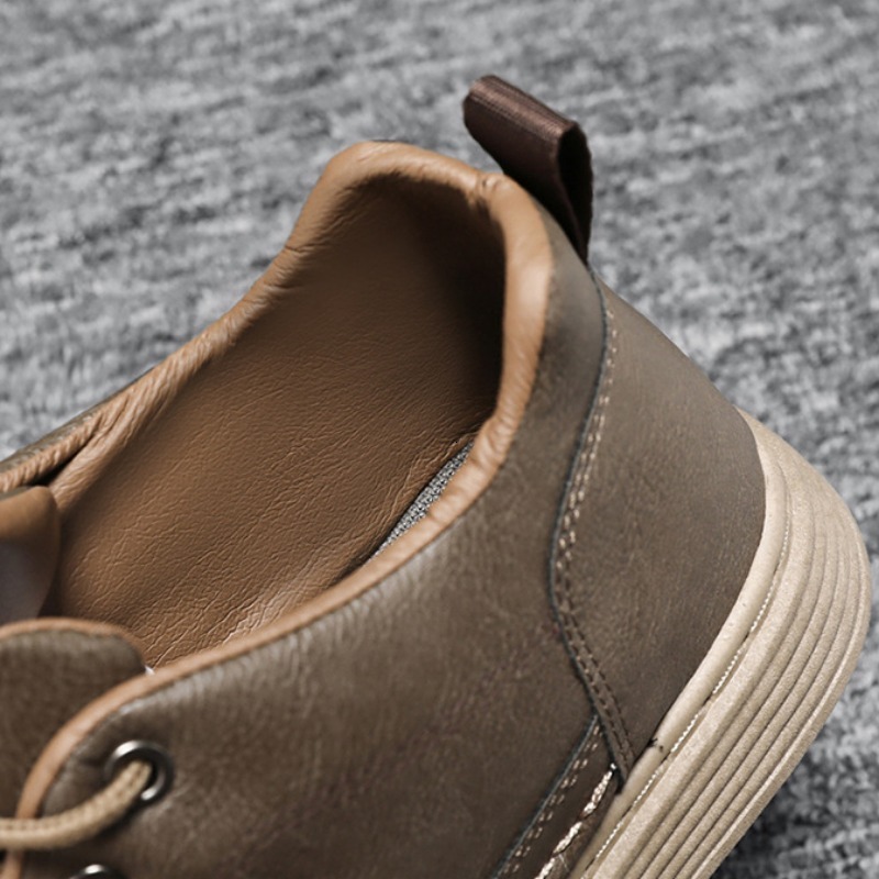 Men's Classic Leather Hot Sale Men Casual Sneakers Lightweight Wear-Resistant Platform Walking Shoes Male Vulcanized Shoe