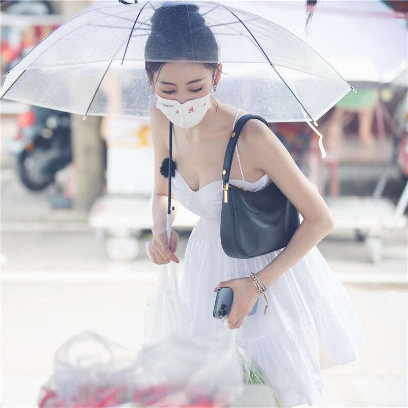 Summer New Black Suspender Slim Fit Sexy Spicy Girl Dress Made of Pure Cotton Short for Children Sexy Short Temperament Waist Denim Dress Bifurcated S