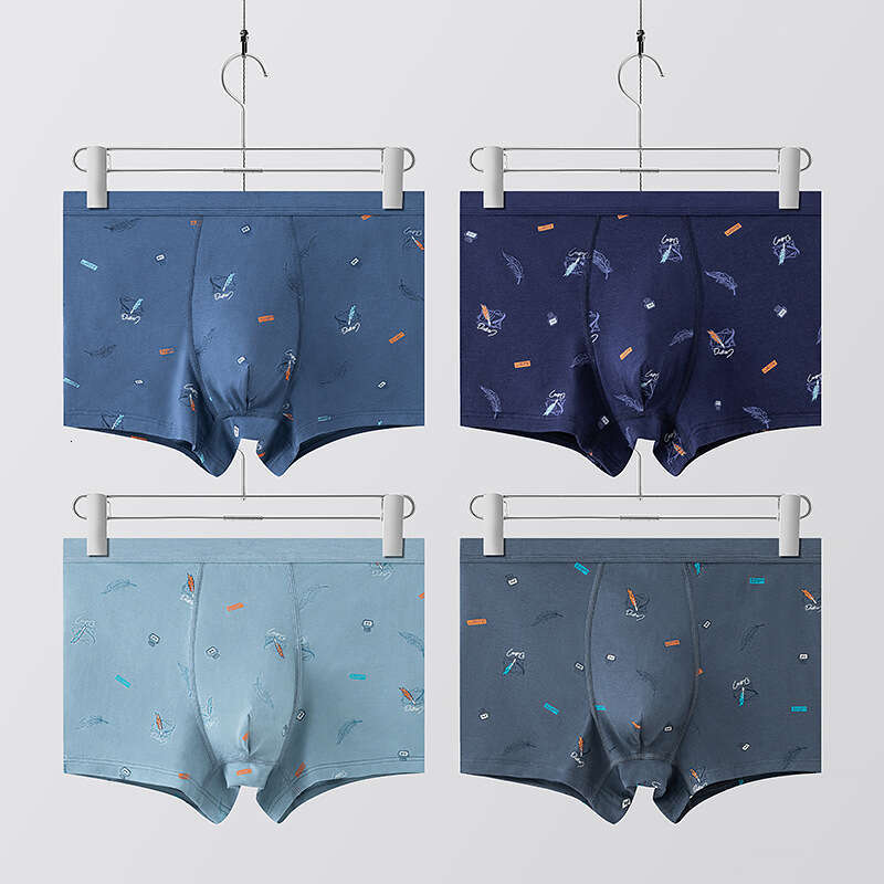 50 New Underwear Breathable Printed Four High Quality Leather Horse Cotton Men's Flat Corners Calecon Boxers for Men Designer Boxers Men Mens Box