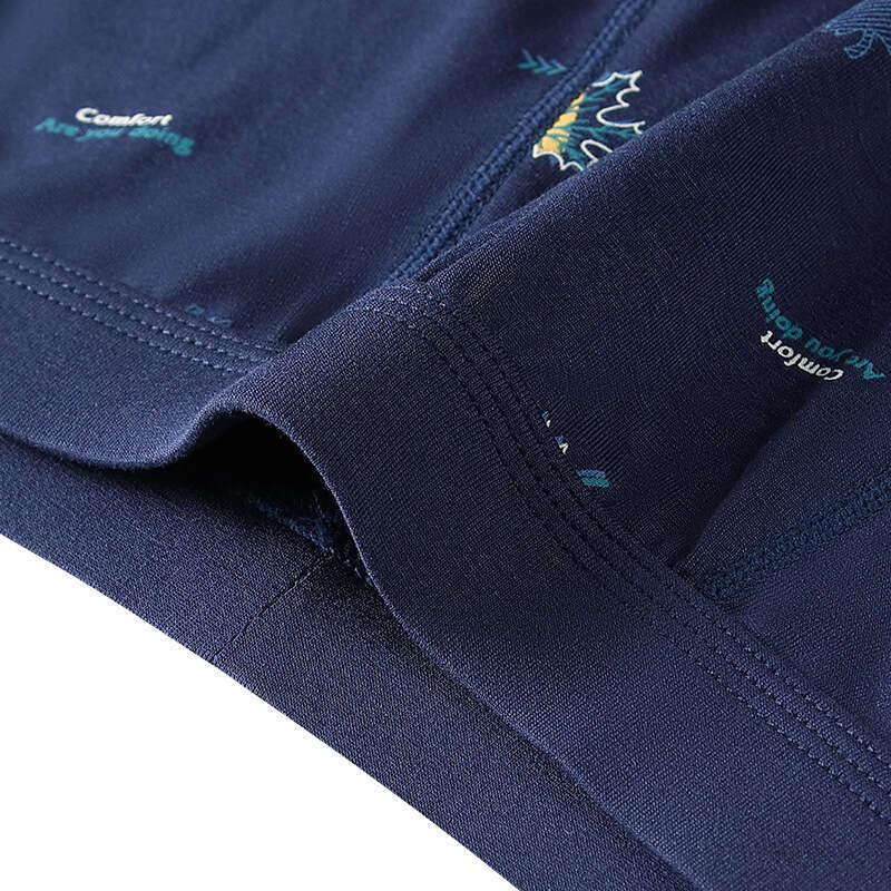 7A Antibacterial Summer Cotton Underwear, Bare and Seamless Men's Flat Corner Pants, 50 High Elasticity Skin Friendly Underwear for Men Boxer Sho