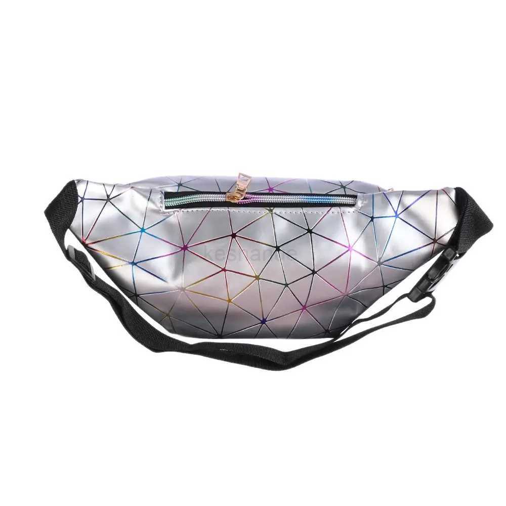 Fashion Geometric Patterns Wallet Bag Women Waist Packs Fanny Pack Pouch Hip Purse Satchel Laser Belt BagsXJ240720