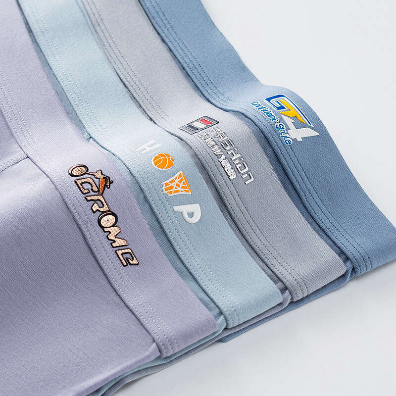 Cotton Printed for Teenagers in Their Developmental Stage, Men's U-shaped Protruding Large Space, No Trace, Student Flat Corner Underwear Boxers 