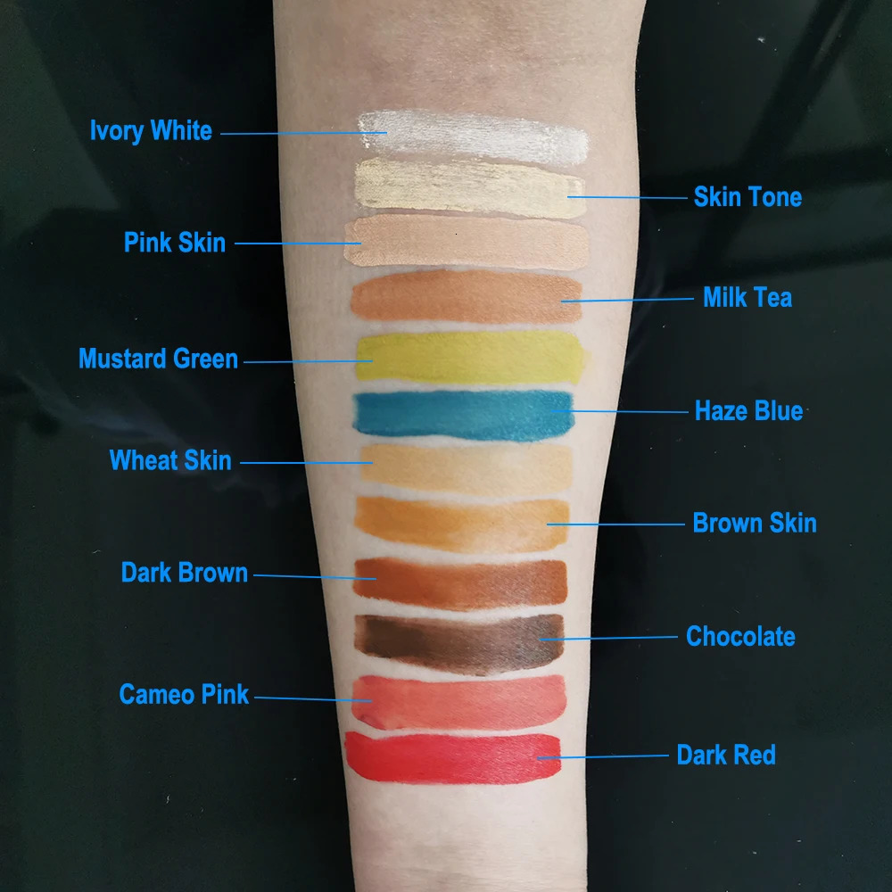 OPHIR Special Effect Makeup Paint Set Alcohol Activated Makeup Palette for Special Effects Artist Halloween Cosplay Makeup RT015 240712
