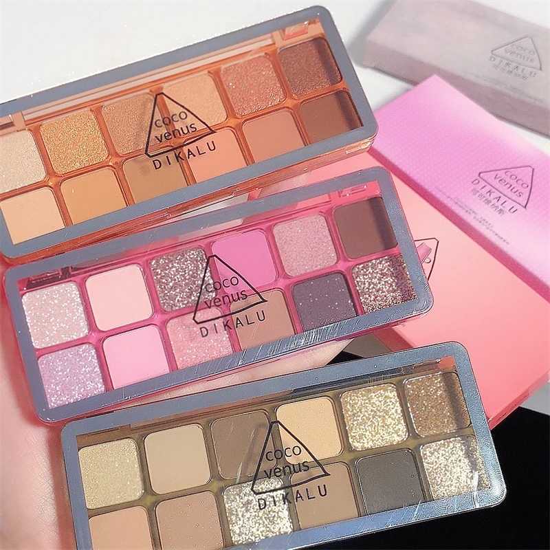 12 Colors Eye Shadow palette Gold Dark Brown Eyeshadow Palette Waterproof Matte Shimmer Highly Pigmented Nude Eye Makeup zxx240720
