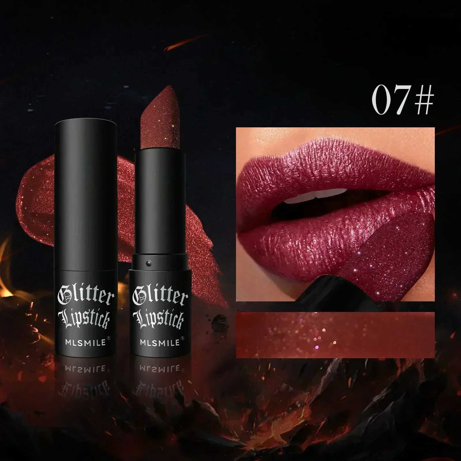 Makeup Pearl Lipstick Waterproof Diamond Glitter Lip Gloss Long Lasting Shiny Moisturizing Lips StickXJ241205