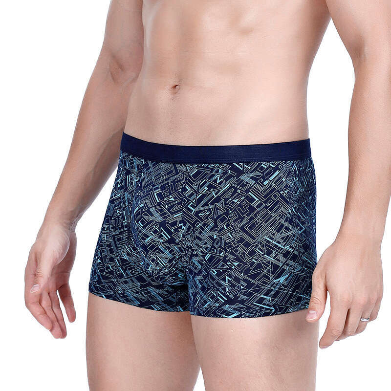 Printed with Seamless Waist and Flat Underwear, Men's Printed Four Corner U-shaped Convex Underwear Mens Boxers Boxer Panties Boxers for Men Shor
