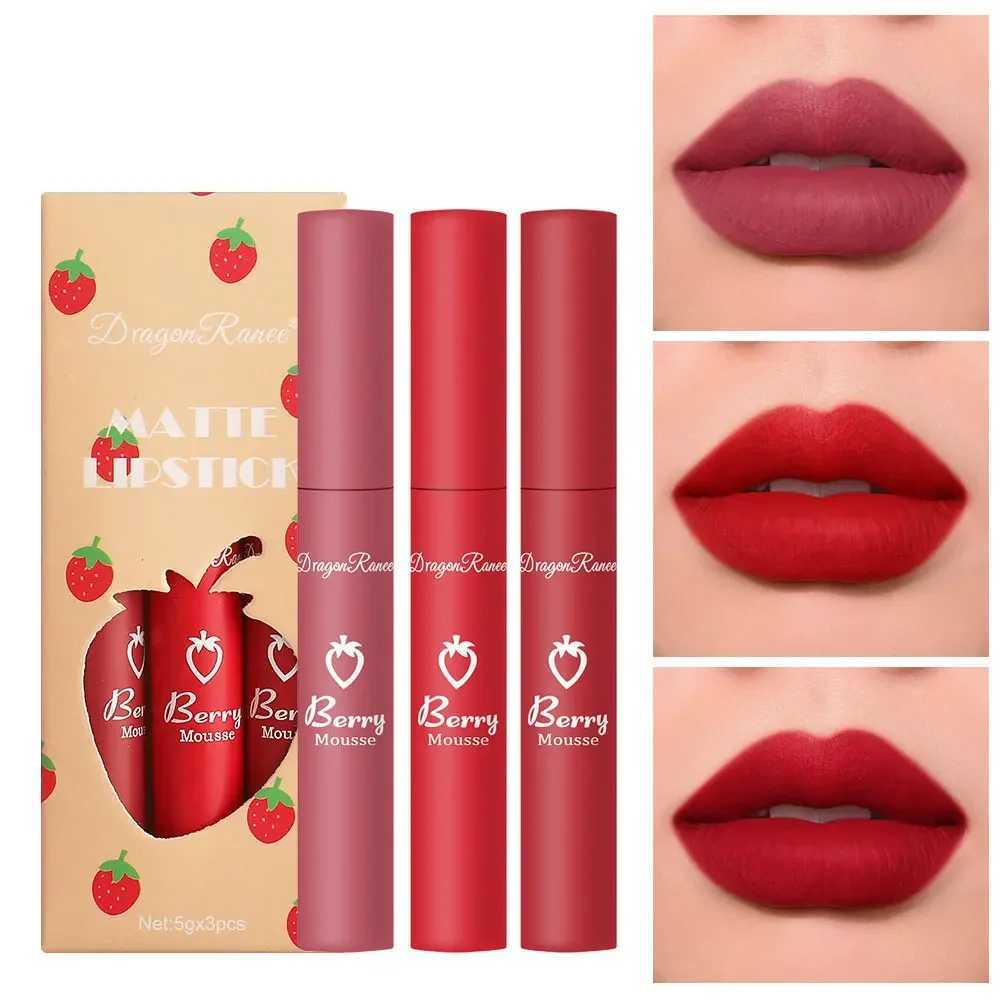 3 PCS Liquid Lipstick Korean makeup for women Lip gloss set Cosmetics cheap lip stick Matte LIp Tint Stain long lasting beautyXJ241205