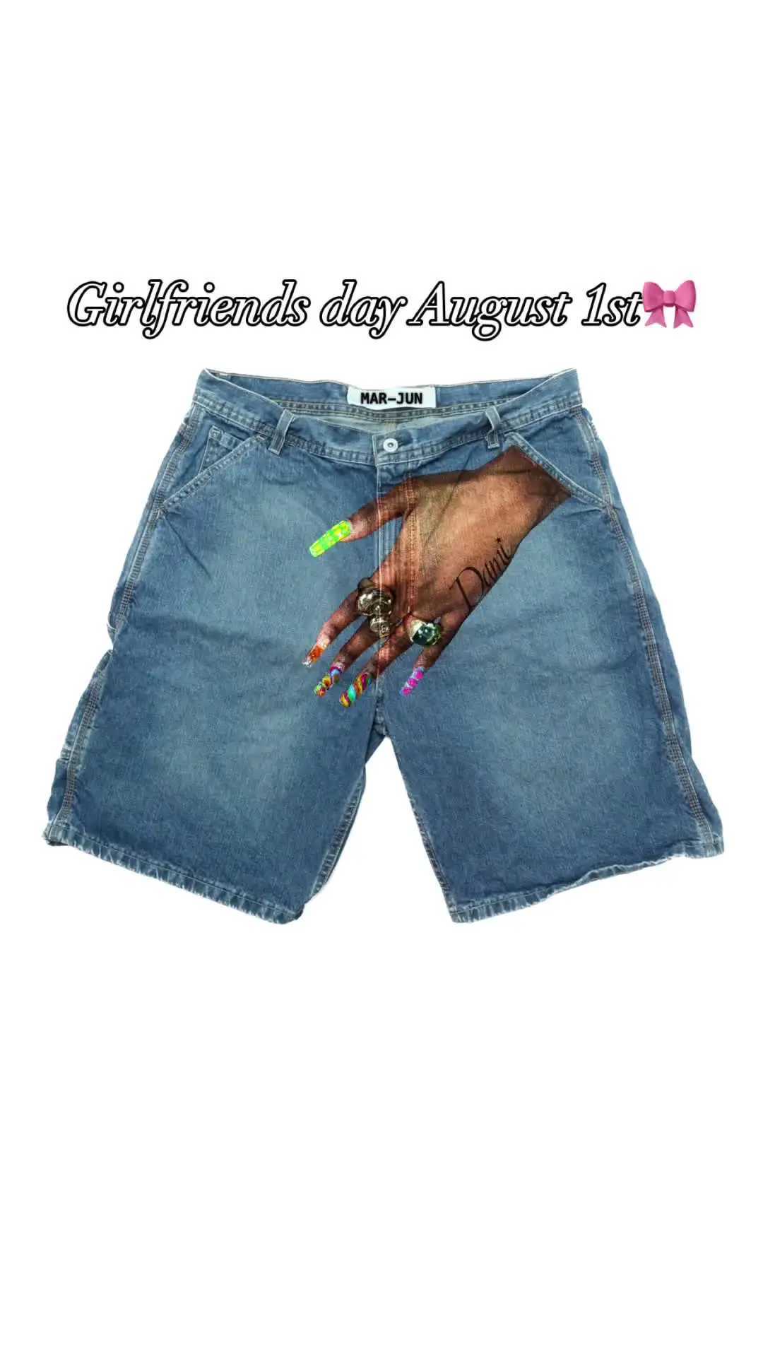 Hip Hop Y2K Shorts Pants Mens Hand Graphic Print Vintage Baggy Denim Gym Shorts New Harajuku Gothic Sweatpants Basketball Shorts M240720