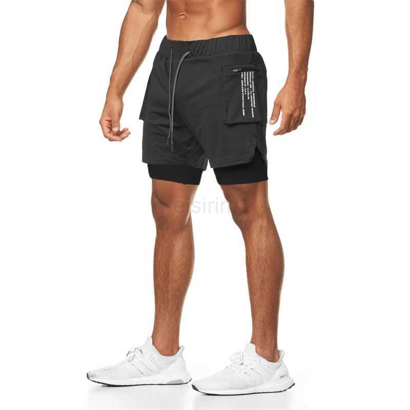Sport Shorts Men Sportswear Double-deck Running Shorts 2 In 1 Beach Bottoms Summer Gym Fitness Training Jogging Short Pants M240720