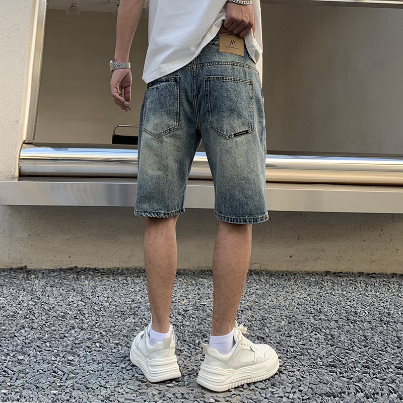 Purple Jeans shorts mens short designer jeans straight holes casual summer Night club blue Ksubi Jeans Women's Shorts style luxury Patch Same sty