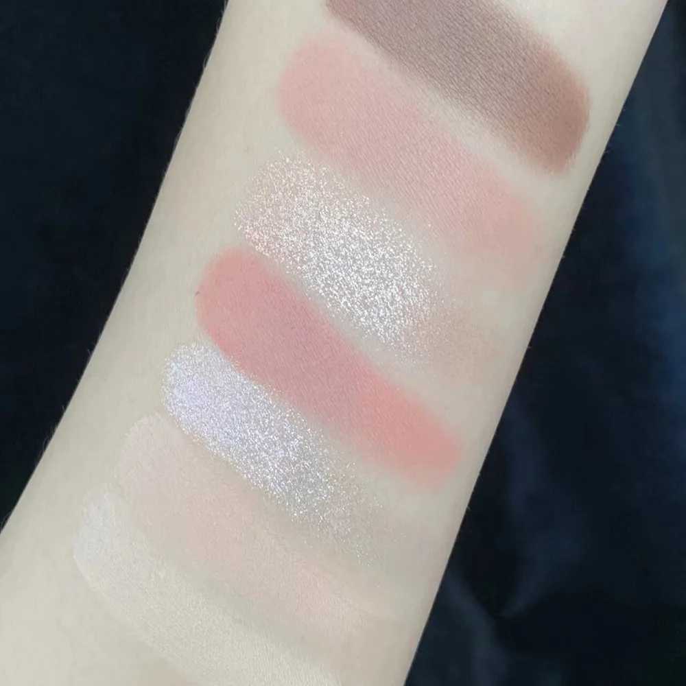 New 7Color Eye Shadow Tray Low Saturation Palette Full Matte Korean Eye Makeup Pigment Eyeshadow Tray Lasting Eye Makeup Palette zxx240720