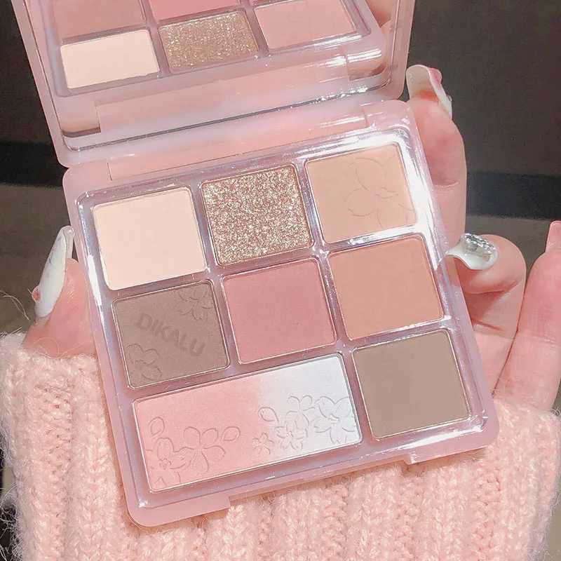 DIKALU Paris Garden Eyeshadow Tray Milk Tea Earth Color Optimized Nine Color Petal Pearl Matte Eyeshadow zxx240720