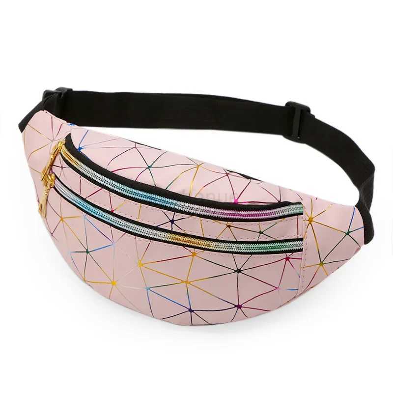 Holographic Fanny Pack Womens Belt Bag Female Waist Bags Laser Chest Phone Pouch Lady Banana Purse Bum Bag KidneyXJ240720