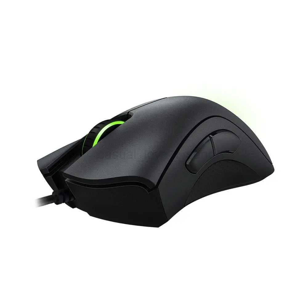 Black Razer DeathAdder Essential Wired Gaming Mouse Mice 6400DPI Optical Sensor 5 Independently Buttons For PC GamerCL240720