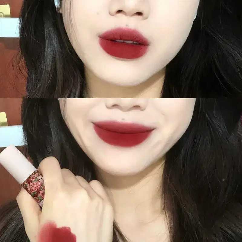 Rose Garden Matte Muse Lip Mud Liquid Lipstick Waterproof Nude Lip Gloss Long Lasting Non-stick Cup Sexy Women Lipgloss CosmeticXJ241205