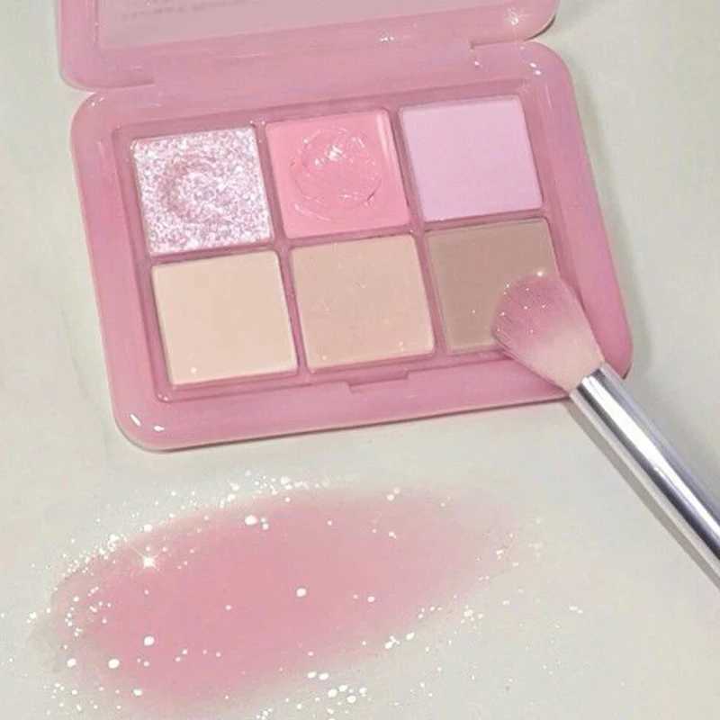 New Pink Glitter Eyeshadow Palette Matte Shimmer Orange 6 Color Summer Ice Cream Color Eye Shadow Makeup Palette Korean Cosmetic zxx240720