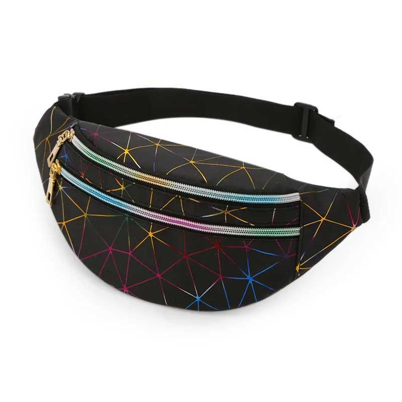 Holographic Fanny Pack Womens Belt Bag Female Waist Bags Laser Chest Phone Pouch Lady Banana Purse Bum Bag KidneyXJ240720