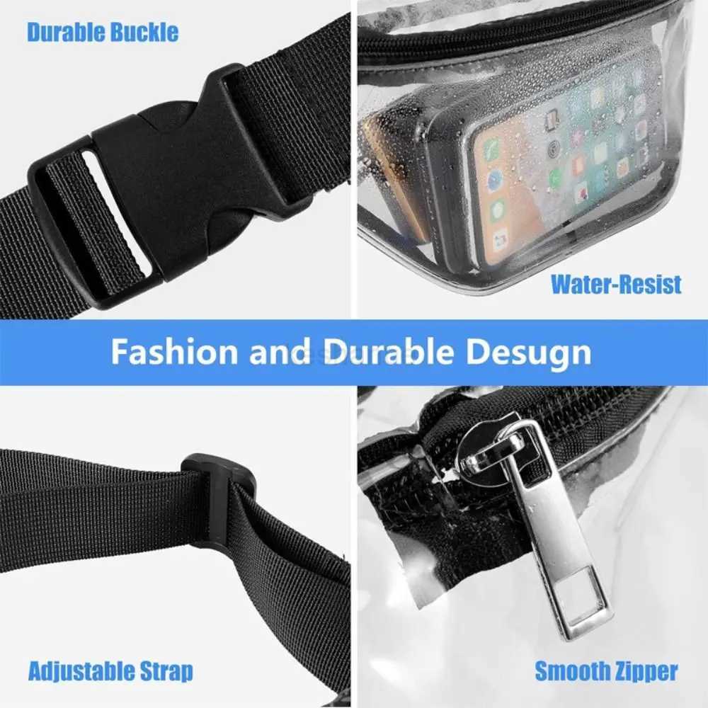 Waterproof Phone Pouch Fashion Floating PVC Waist Pack Transparent with Waist Strap Fanny Pack BagXJ240720