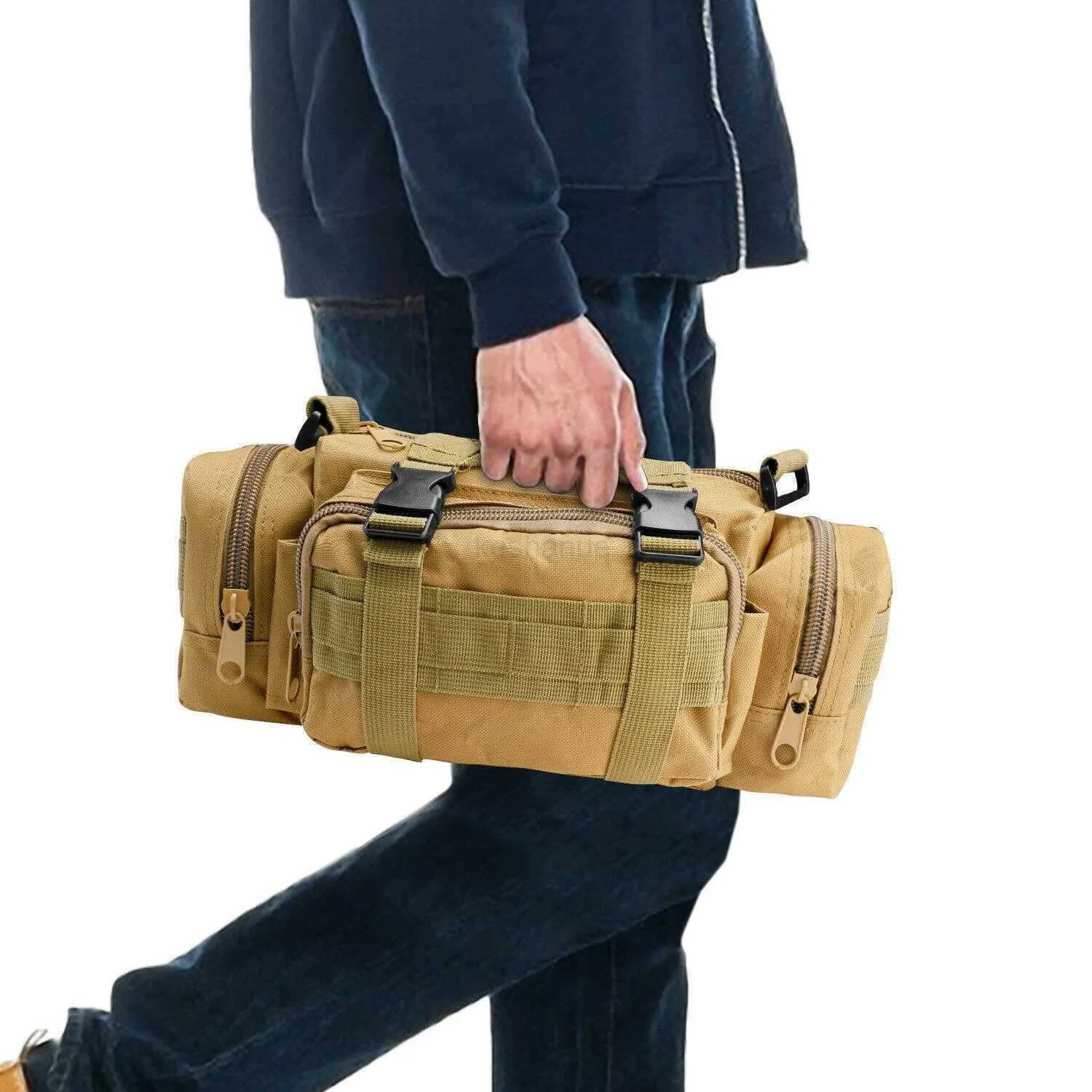 Military Tactical Waist Pack Molle Outdoor Sports Chest Bag Camouflage Crossbody Backpack Multifunctional HandbagXJ240720