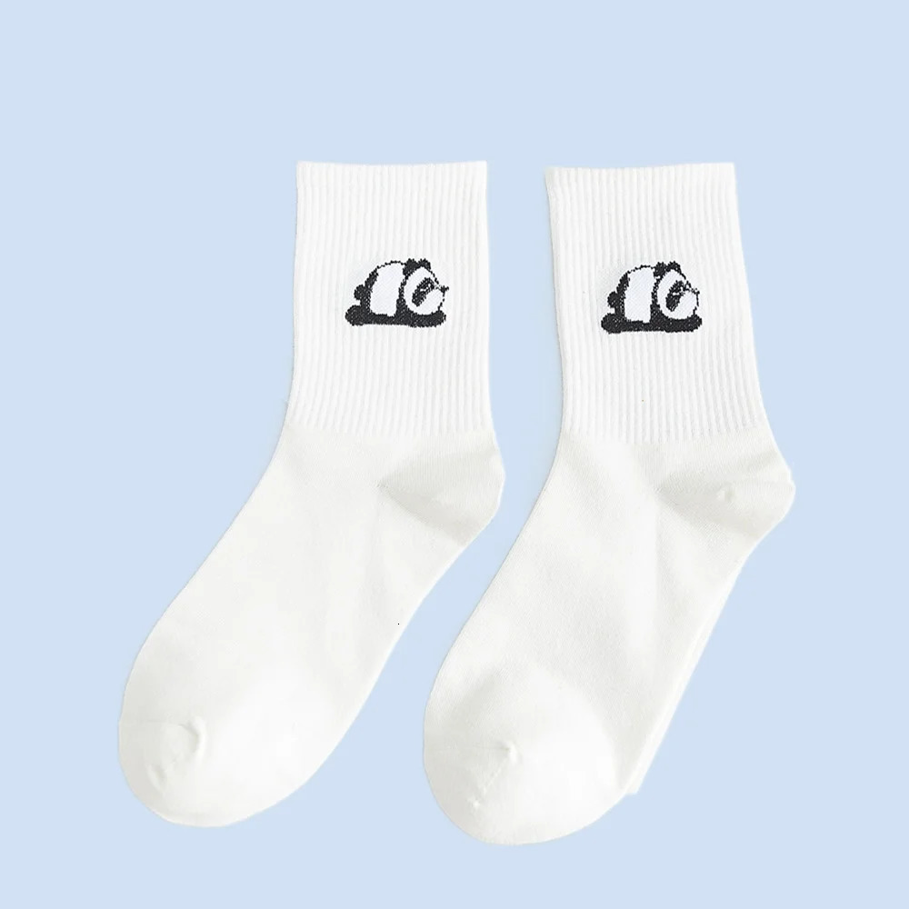 5/10 Pairs Autumn Hyuna Fruit Stack Socks Mens and Womens Candy Color Cartoon Middle-Tube Cotton Socks 240715