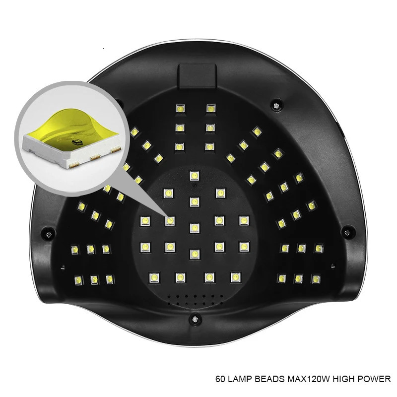 Nail Dryer 60 LED Nail Lamp for Curing All UV Gel Polish Varnish with Motion Sensing Manicure Pedicure Professional Salon Tool 240719