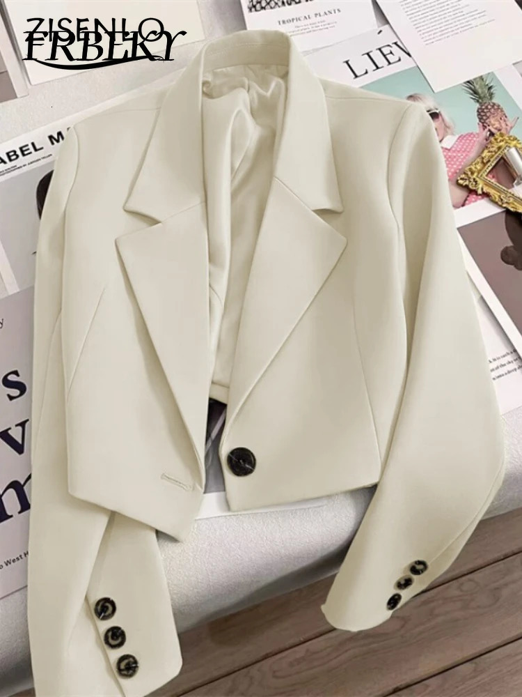 Blazer Woman Spring Solid Color Temperament Suit Jacket Fashion Trend Suit Elegant Outerwears Korean Reviews Many Clothes 240715