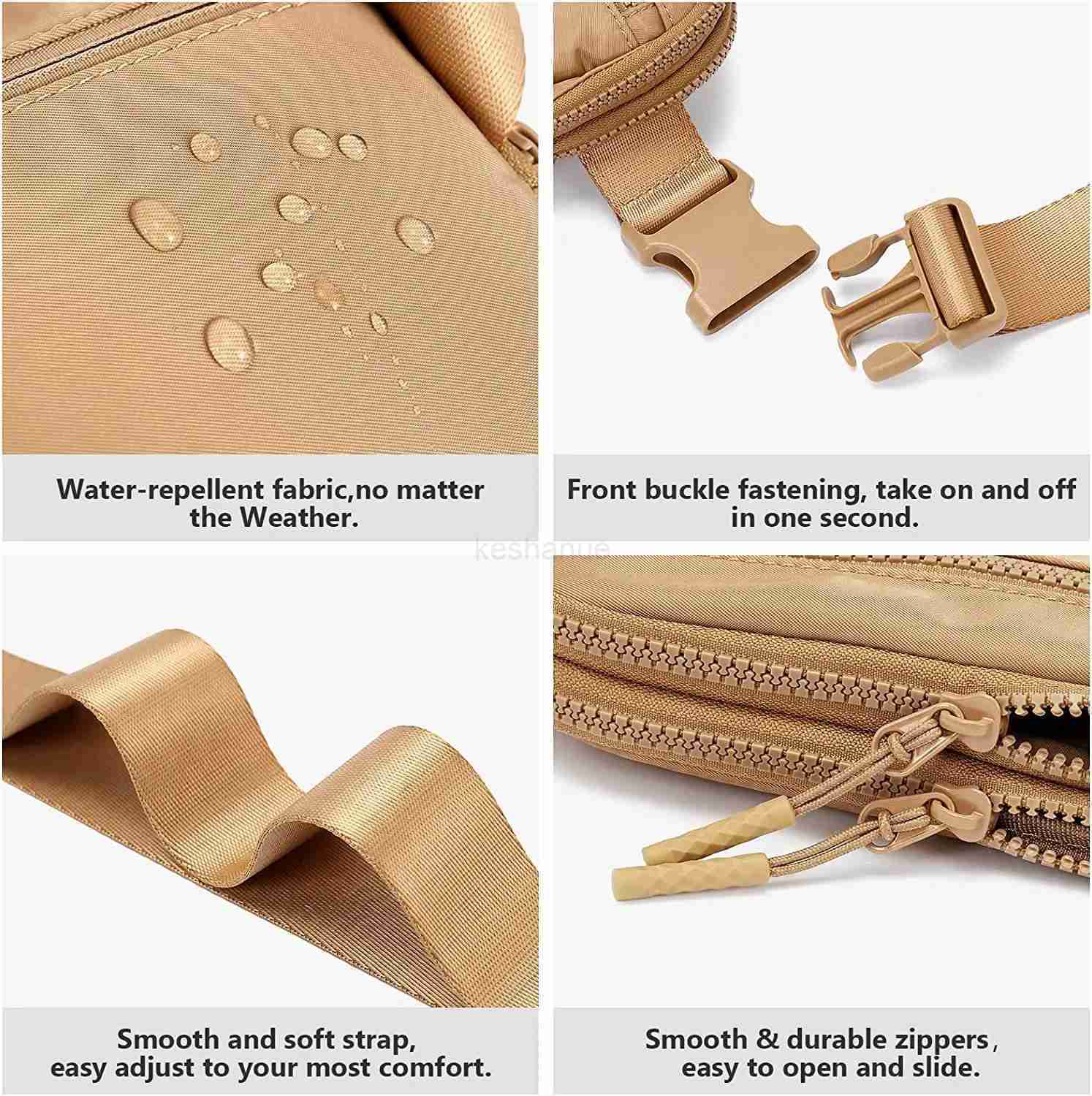 Women Waist Bags Fanny Pack Zipper Chest Bag 2023 New Outdoor Sports Crossbody Bag Casual Travel Belt Bag Pocket Money Pouch BagXJ240720