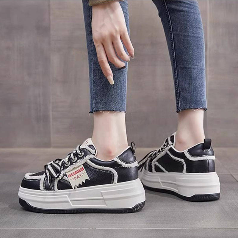 Shoes Ddmysports Women Clunky Eel Increase Eight Versatile Soft Casual Style Black Free Shipping Outdoor
