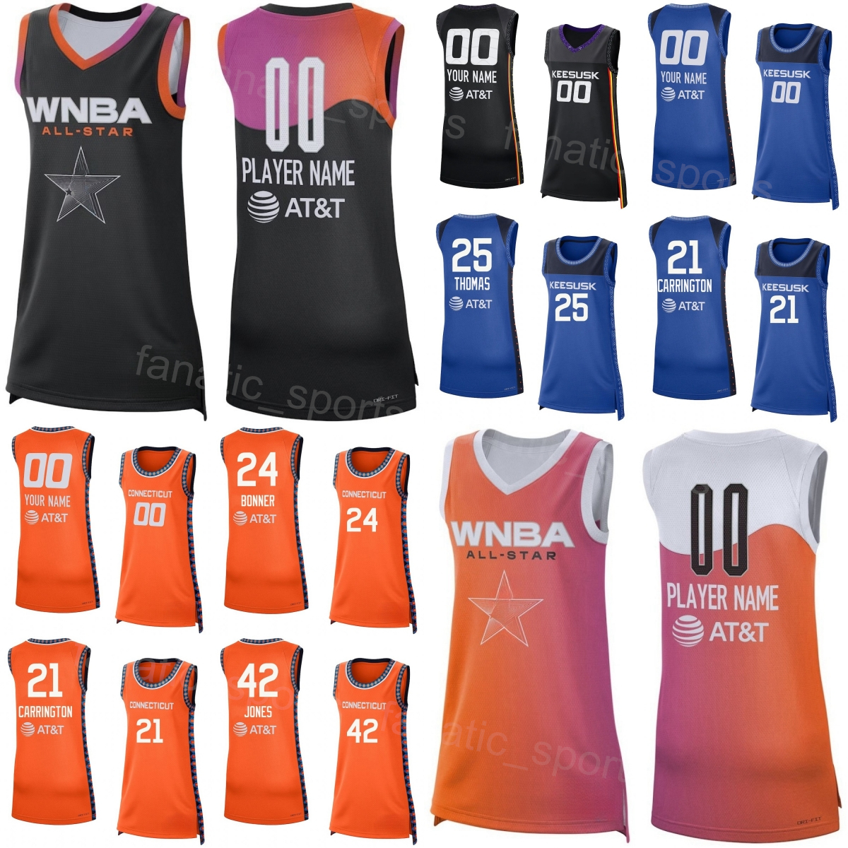 Print Woman Connecticut Sun Basketball 42 Brionna Jones Jerseys 24 25 WNBA Alyssa Thomas 21 DiJonai Carrington Tyasha Harris Rachel Banham DeWanna Bonner Kids Man