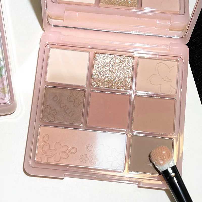 DIKALU Paris Garden Eyeshadow Tray Milk Tea Earth Color Optimized Nine Color Petal Pearl Matte Eyeshadow zxx240720