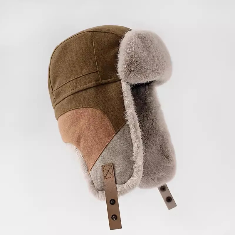 Lei Feng Hat Womens Winter Warm Ear Protection Hat Mens Cycling Windproof Hat Cold Northeast Hat Korean Fashion Style Gift 240712