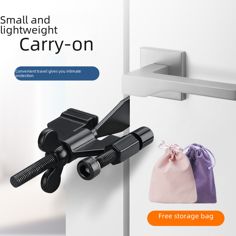 Hotel portable door blocking device door blocking artifact anti-theft security door stop single-living top door device butterfly anti-theft lock