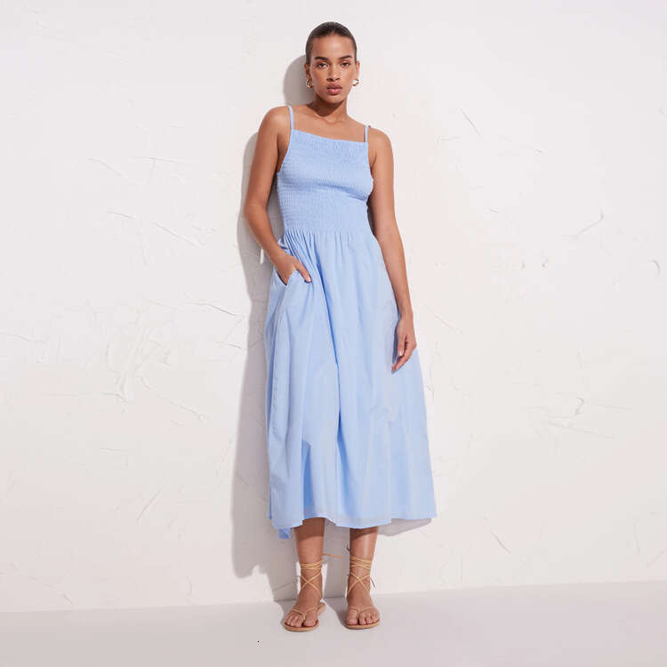 Ref Yellow Flax Slimming Strap Dress Summer New French Style Female Sexy Dress Fishtail Dress Waist Novelty Bifurcated Loose Oversize Dress Sexy SKINN