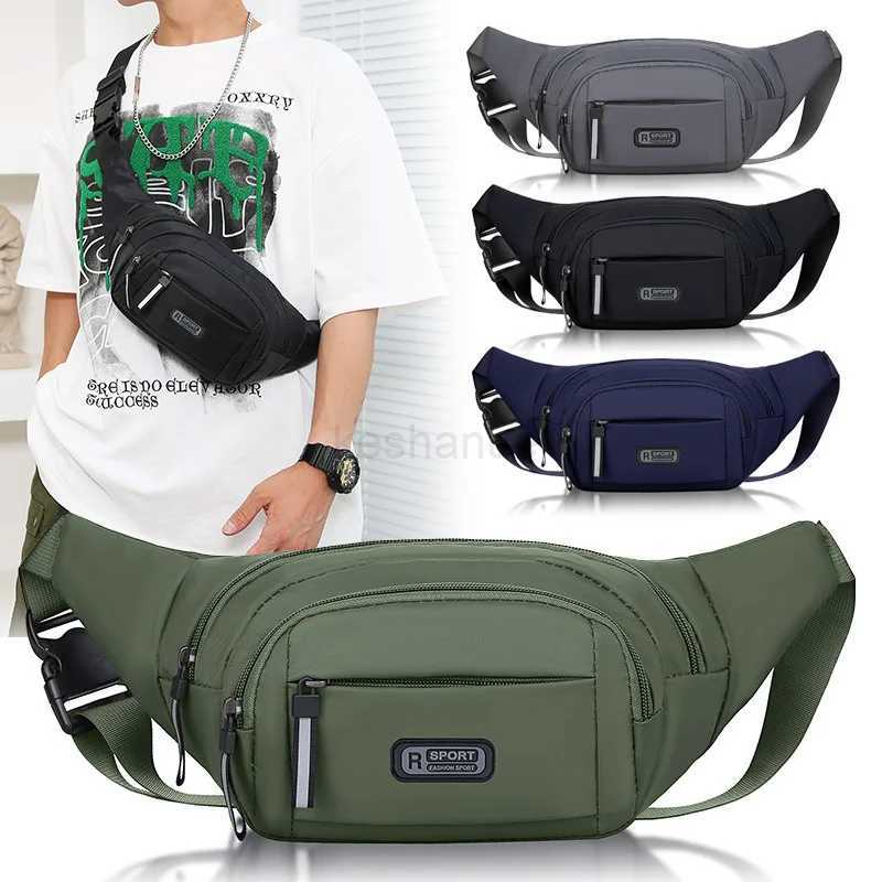 Crossbody Bag Outdoor Sports Multi Functional Waterproof Waist Bag Canvas Fit Mobile Waist Bag With Large Capacity For Men WomenXJ240720