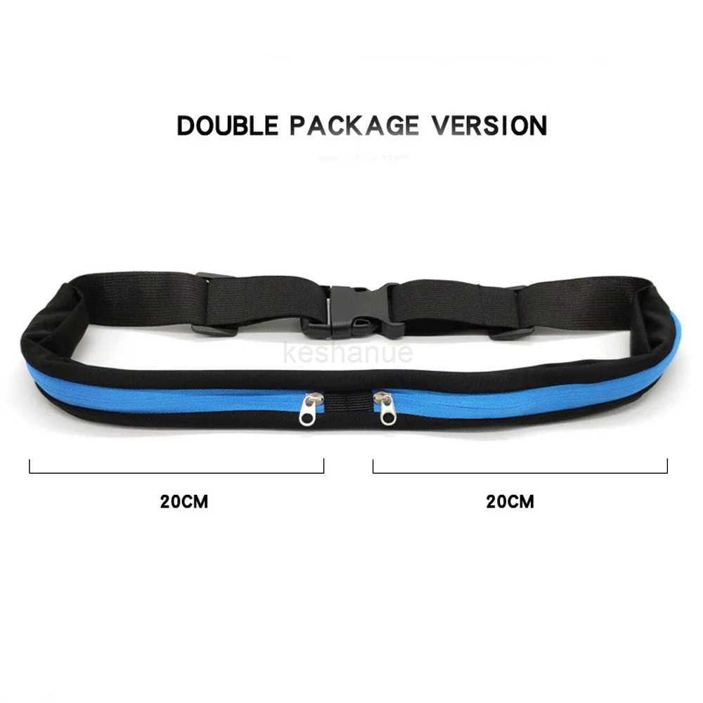 Portable Adjustable Anti-theft Jogging Waist Bags Cycling Mobile Phone Holder Invisible Pocket Waterproof Pack Sports Belt BagXJ240720
