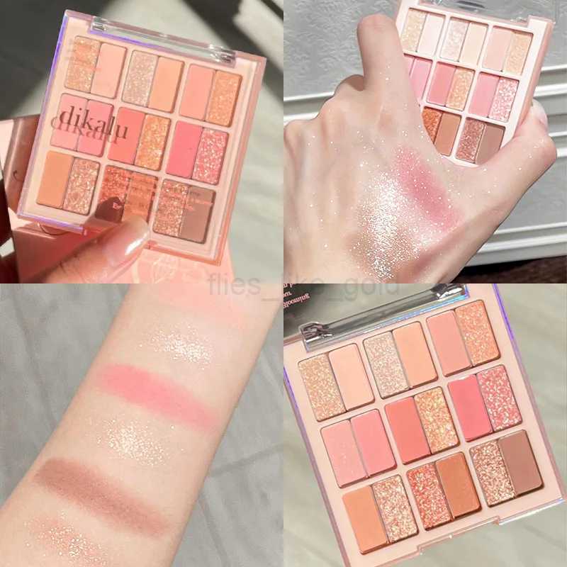 18 Colors Color Blocking Eyeshadow Palette Ice Cream Color Eyeshadow Pink Purple Makeup Nine Grid Eye Shadow Palette Cosmetics zxx240720
