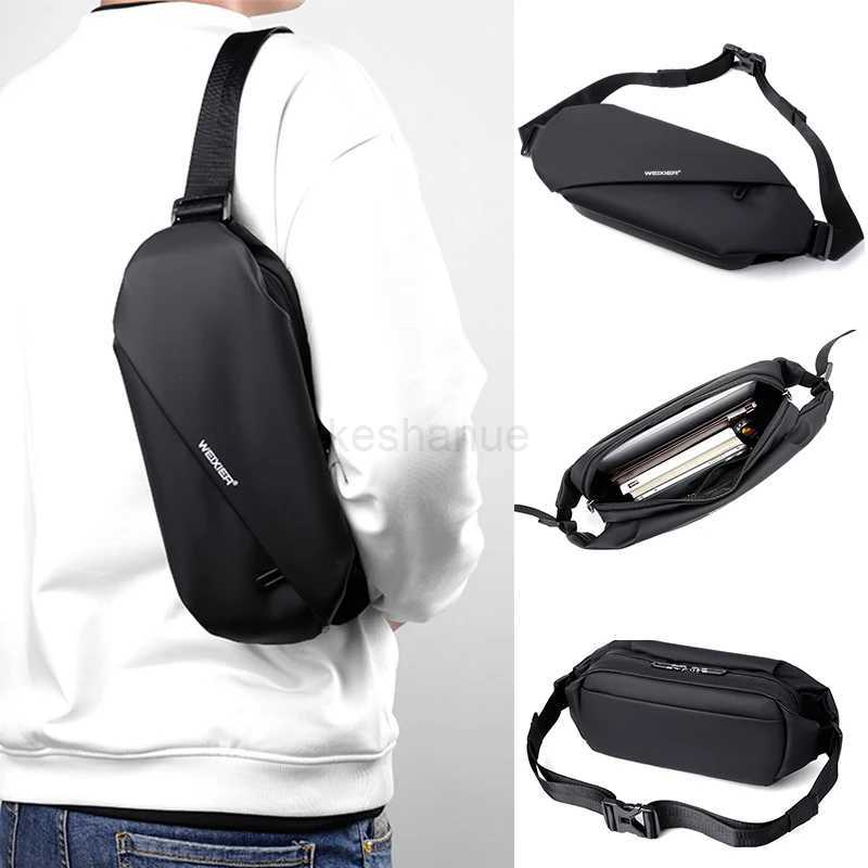 Crossbody Waist Bag for Men Pack Belt Bag Running Waterproof Travel Fashion Male Sling Chest Bum Hip Fanny Pack BagsXJ240720