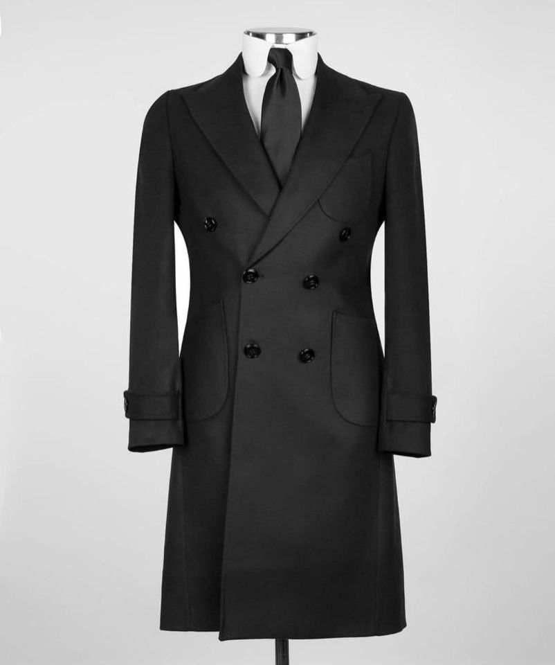 Casual Men Tuxedos Custom Made Winter Double Breasted Business Wedding Party Groom Suit Coat 1 Piece