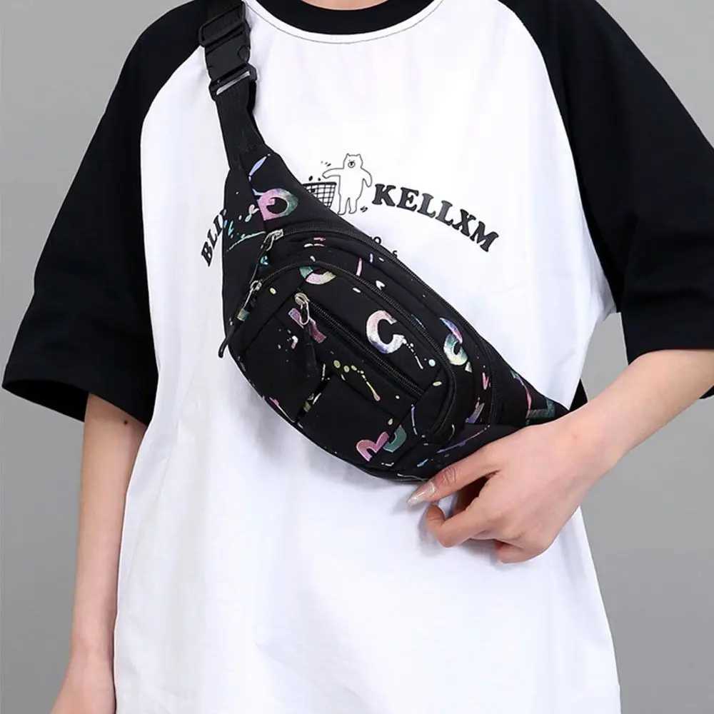 Fashion Hot Stamping Letters Outdoor Running Chest Bag Sport Waist Bags Multifunctional Women Waterproof Crossbody Shoulder BagsXJ240720